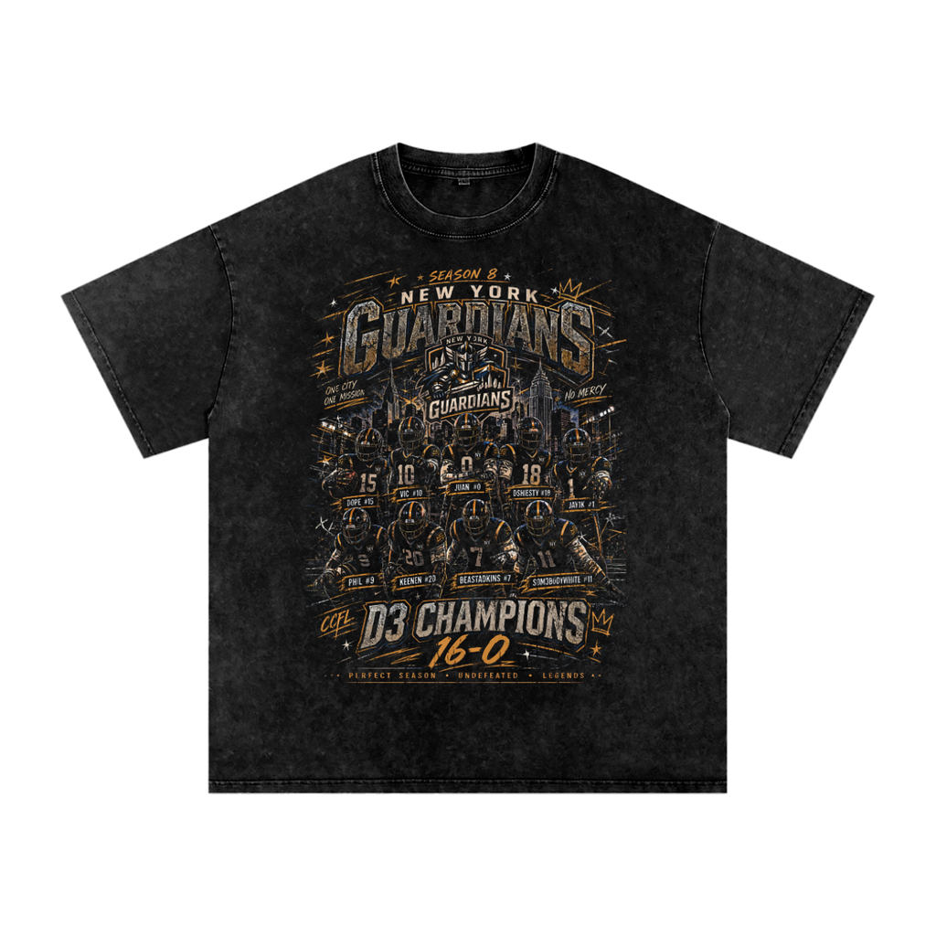 NYG x TIE Championship Snow Washed Oversized Cotton T-Shirt